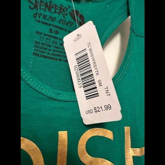 Irish Whiskey Makes Me Frisky St Patricks Day Spencers Tank, Women's - Picture 4 of 4